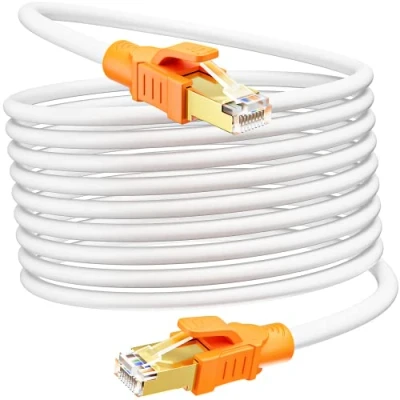 Image of Ethernet Cable 10m Cat 8, High Speed Internet 40Gbps 2000MHz S/FTP Lan Shielded POE Rj45 10 Meters 26AWG Network Patch for Modem Router