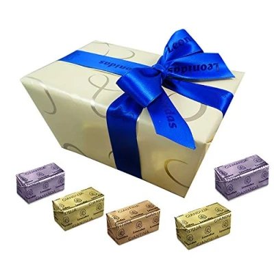 Image of Belgian Luxury Gianduja Leonidas Chocolates, 32 Milk Chocolate Pralines in Gift Box