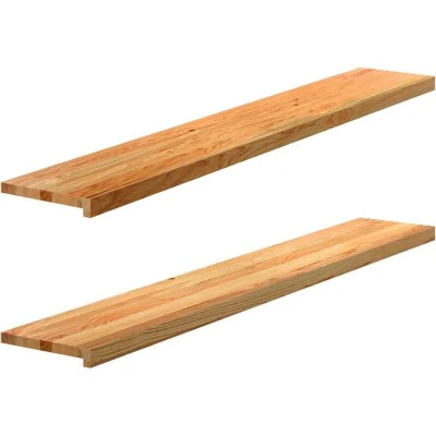 Image of vidaXL Window Sills 2 pcs Light Brown 160x25x2 cm Solid Wood Oak
