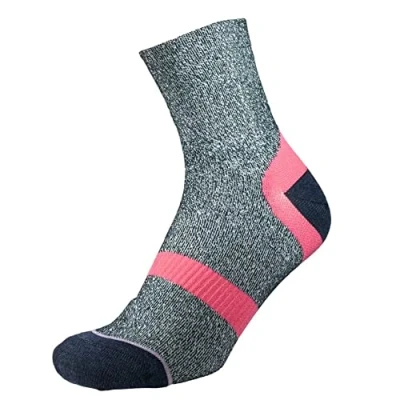 Image of 1000 Mile Approach Repreve Double Layer Sock Navy Marl Mauve LS