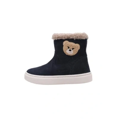Image of Geox Nashik GIRL Classic ankle boots for kids, Size: 5K, Navy Suede