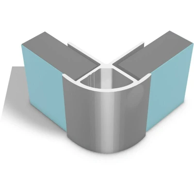 Image of Multipanel Wall Panel External Corner Profile Type B Satin Silver