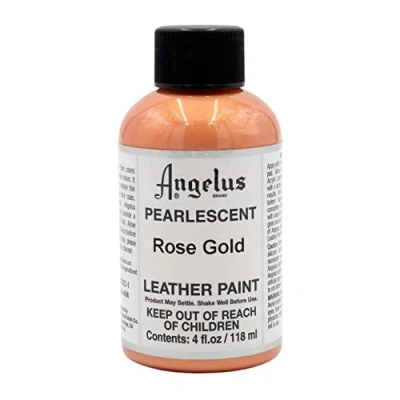 Image of Angelus Brand Acrylic Leather Paint Pearlescent Rose Gold (4oz)