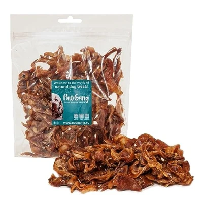 Image of PawGang Pork Strips/Scratchings 500g 100% Natural EU Sourced Treats for Dogs Puppies Young Adult Old Small and Large Tasty Air Dried Chews Snacks Healthy Hypoallergenic Grain Free BARF