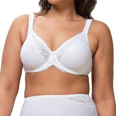 Image of Triumph Women&#039;s Modern Lace+Cotton W, Bra, WHITE