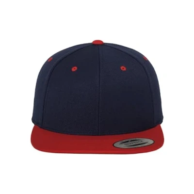 Image of Flexfit Classic Snapback 2TONE Cap, Size: One Size, Navy/red