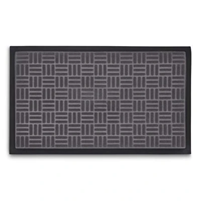 Image of Vinsani® Front Door, Outdoor Anti Slip Entrance Mat Light Grey 45 x 75cm Waterproof &amp; Washable Heavy Duty Dirt Trapper Non Carpet for Doorstep, Hallway, Entry, Kitchen, Bedroom