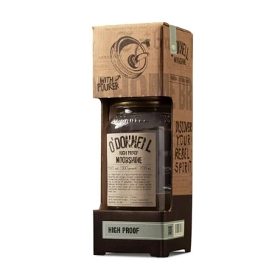 Image of O’Donnell Moonshine Starter Kit High Proof 700ml Mason Jar and Pouring Lid for First Timers Gift Idea Premium Liqueur Natural Ingredients Vegan 20% ABV 40