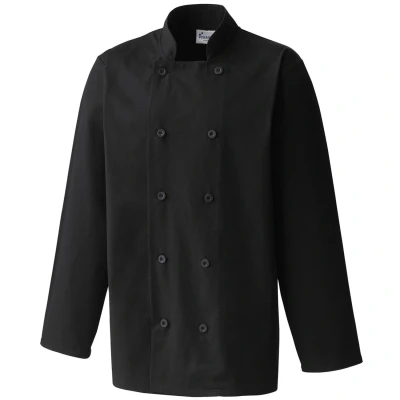 Image of Premier Unisex Short Sleeved Chefs Jacket/Workwear (XL) (Black)