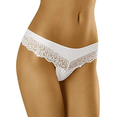 Image of Wolbar Women&#039;s Sexy Shorts Thongs Lace Low Waist Panties Briefs WB409, White,S