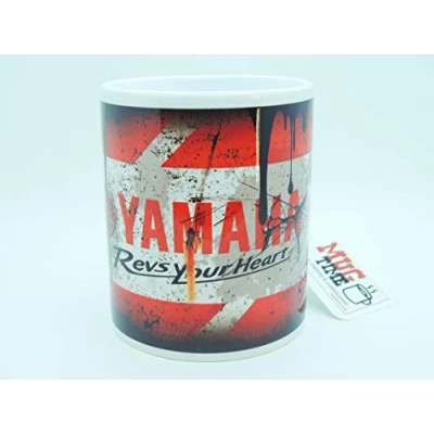 Image of Mugtime (TM) Inspired by Yamaha Retro can Oil Motorcycle Coffee Tea Mug Ceramic Cup 330ml 11oz