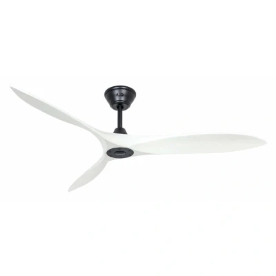 Image of CASAFAN Eco Airscrew Ceiling Fan, Rotor Blade 1520 mm, Matt White/Matt Black