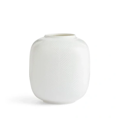 Image of Wedgwood White Folia Round Vase 21cm