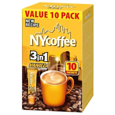 Image of NY Coffee 3in1 Vanilla Sachets 140g (10 Sachets)