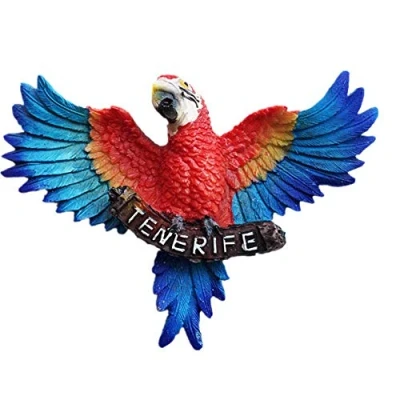 Image of 3D Parrot Tenerife Spain Fridge Magnet Travel Souvenir Gift Home Kitchen Decoration Magnetic Sticker Craft Collection