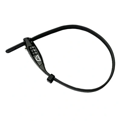 Image of Squire Bike Locks STRAPLOK™ Combi 10 Ultra Lightweight Multi Functional Zip Tie Style Café Lock with 10mm Stainless Steel Core, 450mm Length, 3 Wheel Recodable Combination