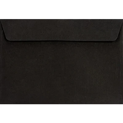 Image of Netuno 25 black coloured envelopes DIN C6 114x162mm 4.49x6.39 inches 120gsm Burano Nero peel&amp;seal square flap no window for wedding invitations sympathy cards vouchers menu Christmas letter money RSVP