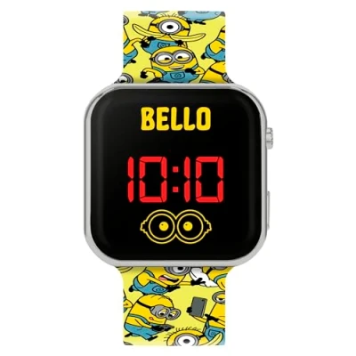Image of Accutime Kids Minions Yellow Strap LED Digital Watch DMF4106