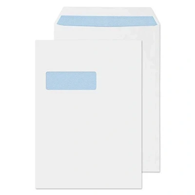 Image of Blake Purely Everyday C4 324 x 229 mm 95gsm Self Seal Window Pocket Envelopes (FL3892) White Pack of 250