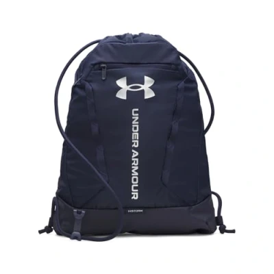 Image of Under Armour UA Hustle Sackpack Midnight Navy/Midnight Navy/Metallic Silver OSFM