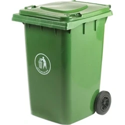 Image of Wheelie Bin; 360L; 30% Recycled Polyethylene; Green