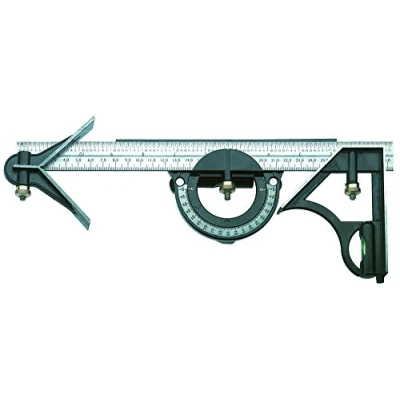 Image of C.K 3 in 1 Carpenters Combination Square Ruler Angle Finder With Spirit Level