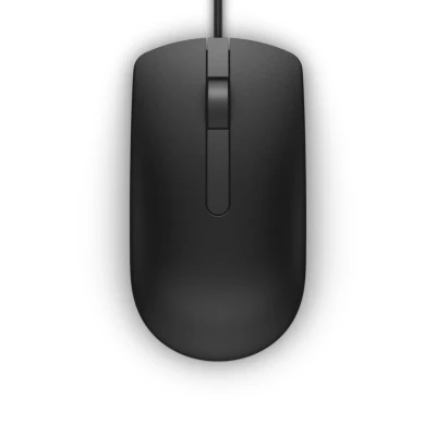 Image of Dell MS116 Mouse Optical 2 Buttons Wired USB Black Retail for Inspiron 17R 57XX, 7720, Latitude D630, Optiplex 50XX, 5250, 90XX, XPS One 27XX