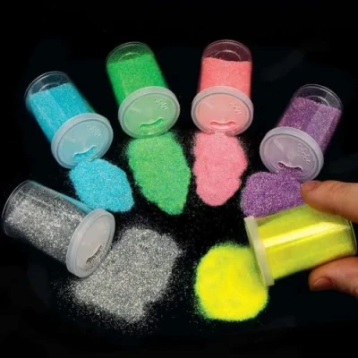 Image of Baker Ross Glitter Shakers in Unicorn Colours Pack of 6, Kids Craft Supplies (FC320)