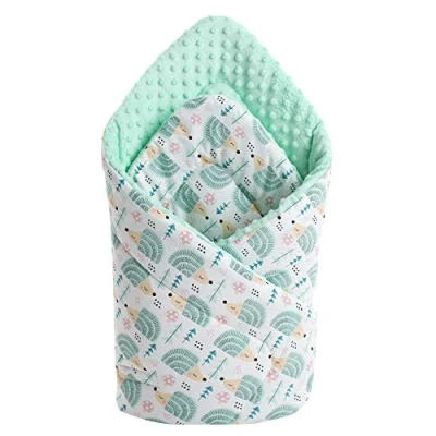 Image of Medi Partners Swaddling Blanket 100% Cotton 75x75cm Double Sided Soft All Year Round Multifunctional Anti Allergic Babies (Boho Animals with beige Plush)