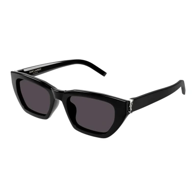 Image of SAINT LAURENT Woman SL M127/F 001 Sunglasses Acetate Black Cat Eye Normal