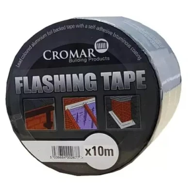 Image of ARA CHOICE CROMAR AlphaChem® Flashing Strip Self Adhesive Bituminous Sealing for Instant Watertight Seals Extra Strong Tape Roofing Grey 50mm x 10m Roll