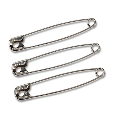 Image of Prym Pack of 12 Silver Safety Pins 57mm, Alloy Steel