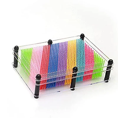 Image of ANCLLO 3D Pin Art Sculpture Impression Hand Mold Novelty Gifts Colorful