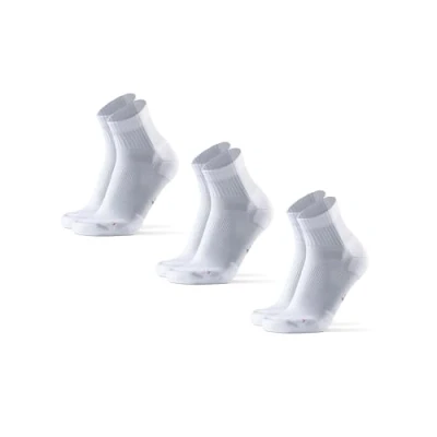 Image of DANISH ENDURANCE Cushioned Running Socks for Long Distances, Anti Blister, Men &amp; Women, Unisex, 3 Pack, White, 13 15
