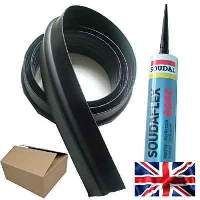 Image of 20mm Garage Door Floor Seal Weather Threshold Draught Excluder (8ft 6&quot;) 2600mm Free Sealant &amp; Easy to Follow Installation Guide