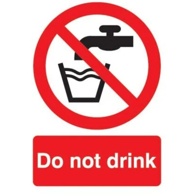 Image of Sitesafe Do Not Drink Rigid PVC Sign 75 x 100mm