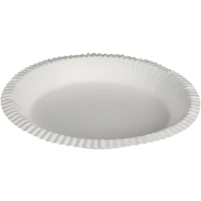 Image of ABENA Paper Plates Pack of 100 White Disposable Durable Paperboard Party for All Occasions, Strong Tableware, Convenient 100.