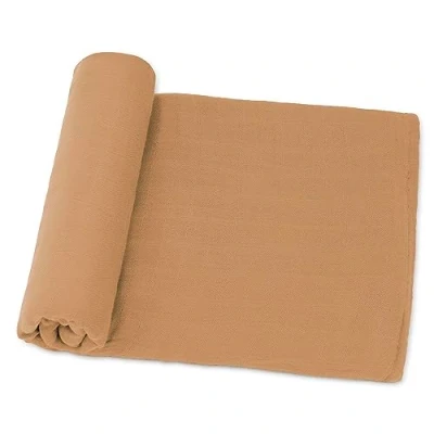 Image of Comfy Cubs Muslin Baby Blanket for Newborn, Swaddle Blanket, Neutral Receiving Boys and Girls (Caramel)