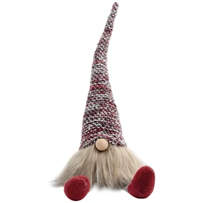 Image of Netagon Christmas Festive Ornament Decoration Plush Santa Faceless Sitting Gnome Family Gonk Collection (Hans)