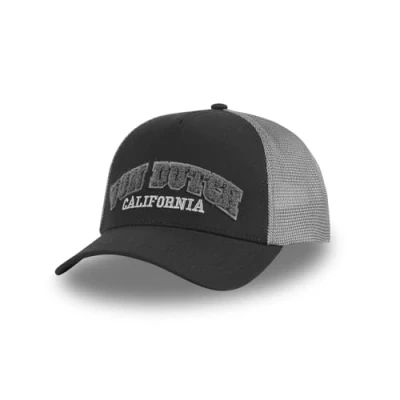 Image of Von Dutch Men&#039;s &amp; Women&#039;s Cap, TERRY Trucker Adjustable with Snapback, Black / Grey, One Size