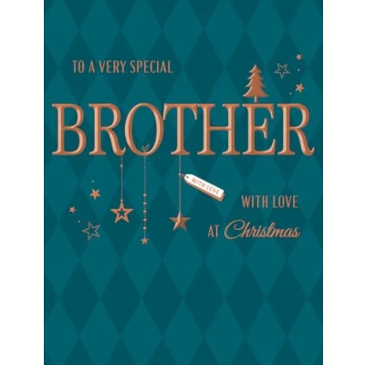 Image of Avant Garde Studios Classic Christmas Card, Special Brother 8 x 6 inches Piccadilly Greetings
