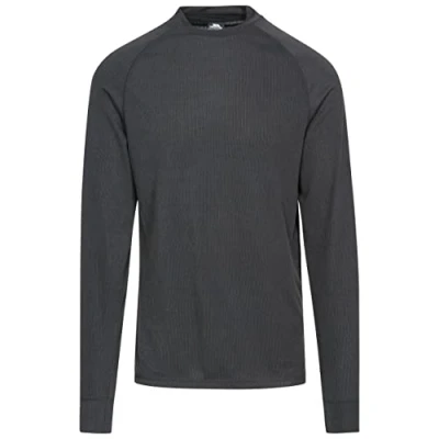 Image of Trespass Flex360, Black X, XL, Quick Dry Longsleeved Baselayer Top 170gsm Adult Unisex, X Large,