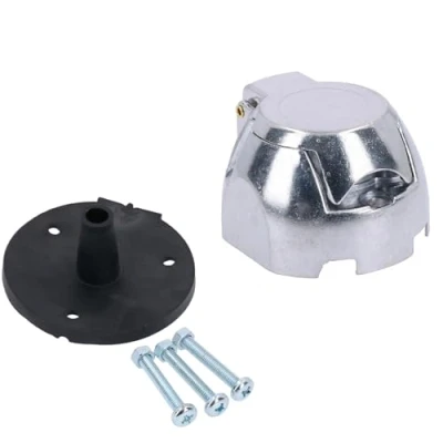 Image of AB Tools Tow Bar Electrics Socket 7 pin N Type METAL Trailers or Caravans &amp; Gasket Seal