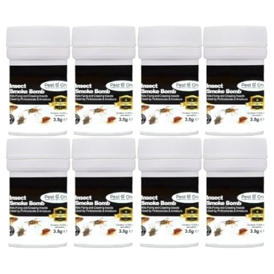 Image of Bedbugs Fleas Moths Shredder Smoke Bomb Mini Fogger Fumigator Fumer 3.5g (Pack of 8)