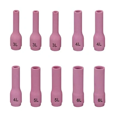 Image of RIVERWELD TIG Alumina Nozzles Ceramic Cups Long Assorted Size Kit 796F70#3L &amp; 796F71#4L 796F72#5L 796F73#6L Orifice Fit DB SR WP 9 20 25 Welding Torch 10pk