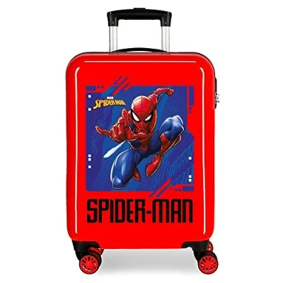Image of Marvel Spiderman Street Red Cabin Suitcase 37 x 55 20 cm Rigid ABS Combination Lock 34 Litre 2.6 kg 4 Double Wheels Hand Luggage