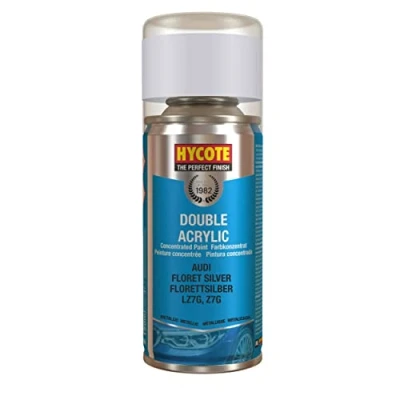 Image of Hycote Double Acrylic Aerosol Car Spray Paint, Floret Silver, 150 ml