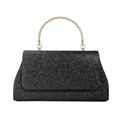 Image of RPAEOY Women&#039;s Clutch Bags Envelope Elegant Glitter Evening Bag Shoulder Chain Sparkly Crossbody Hand for Prom Wedding Cocktail Party Ladies Black