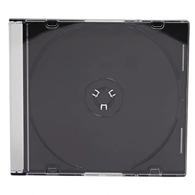 Image of 10 x Dragon Trading Slimline Jewel Cases With 5.2mm Thickness for 1 CD DVD Blu Ray Disc Black Tray Pack of