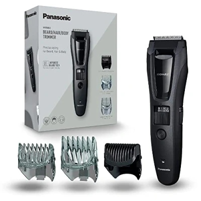 Image of Panasonic ER GB62 H503 Beard Trimmer for Men, Hair and Body Portable Waterproof Wireless, 39 Adjustable Lengths, 3 Accessories, Wired or Matte Grey